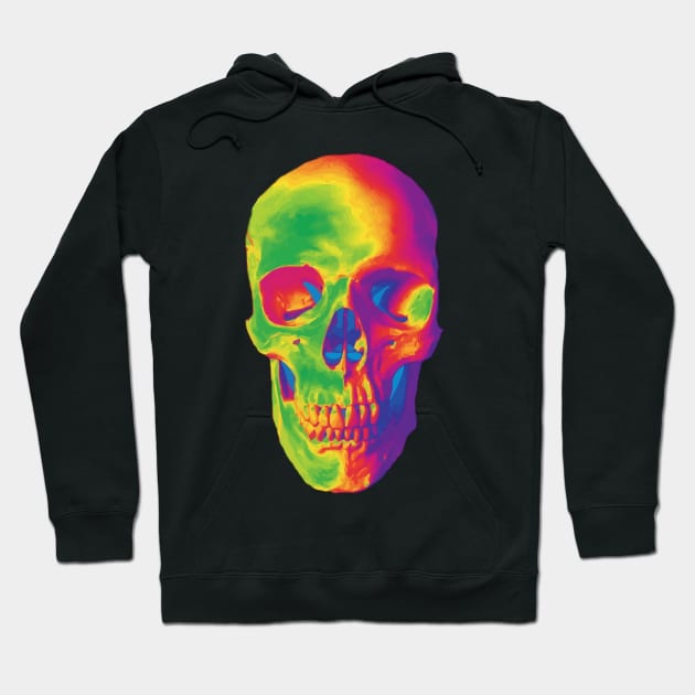 Rainbow Skull Hoodie by childofthecorn